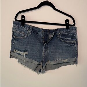 Frame Denim Distressed Blue Jean Shorts